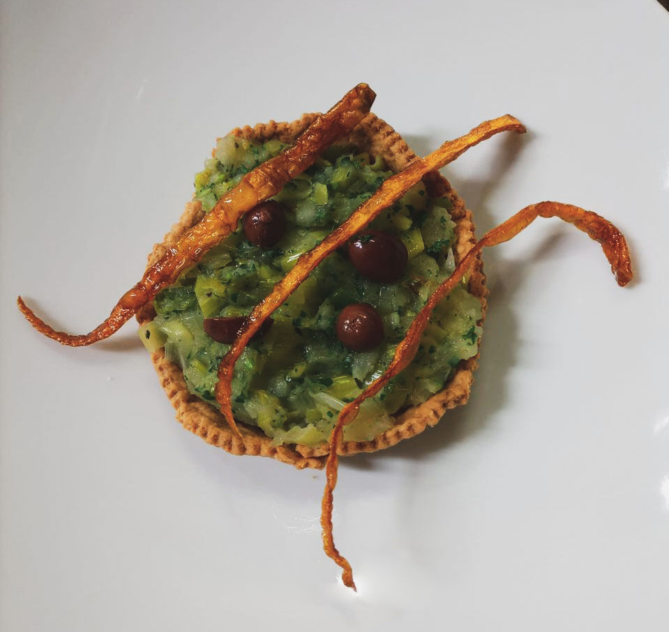 Piatto di cucina piemontese contemporanea del Santisè